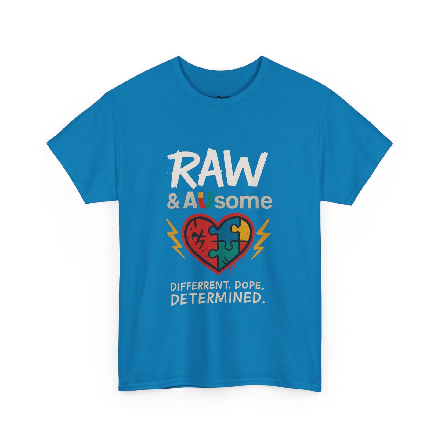 Raw and Ausome Adult Tee – Wear Awareness. Live Bold.