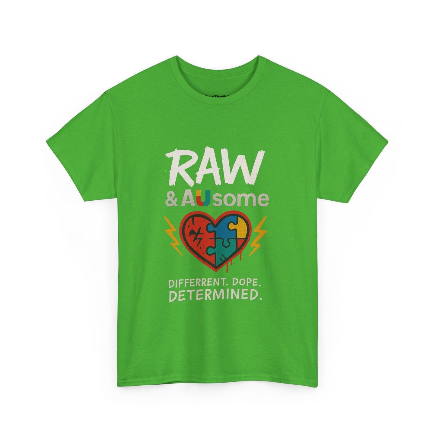Raw and Ausome Adult Tee – Wear Awareness. Live Bold.