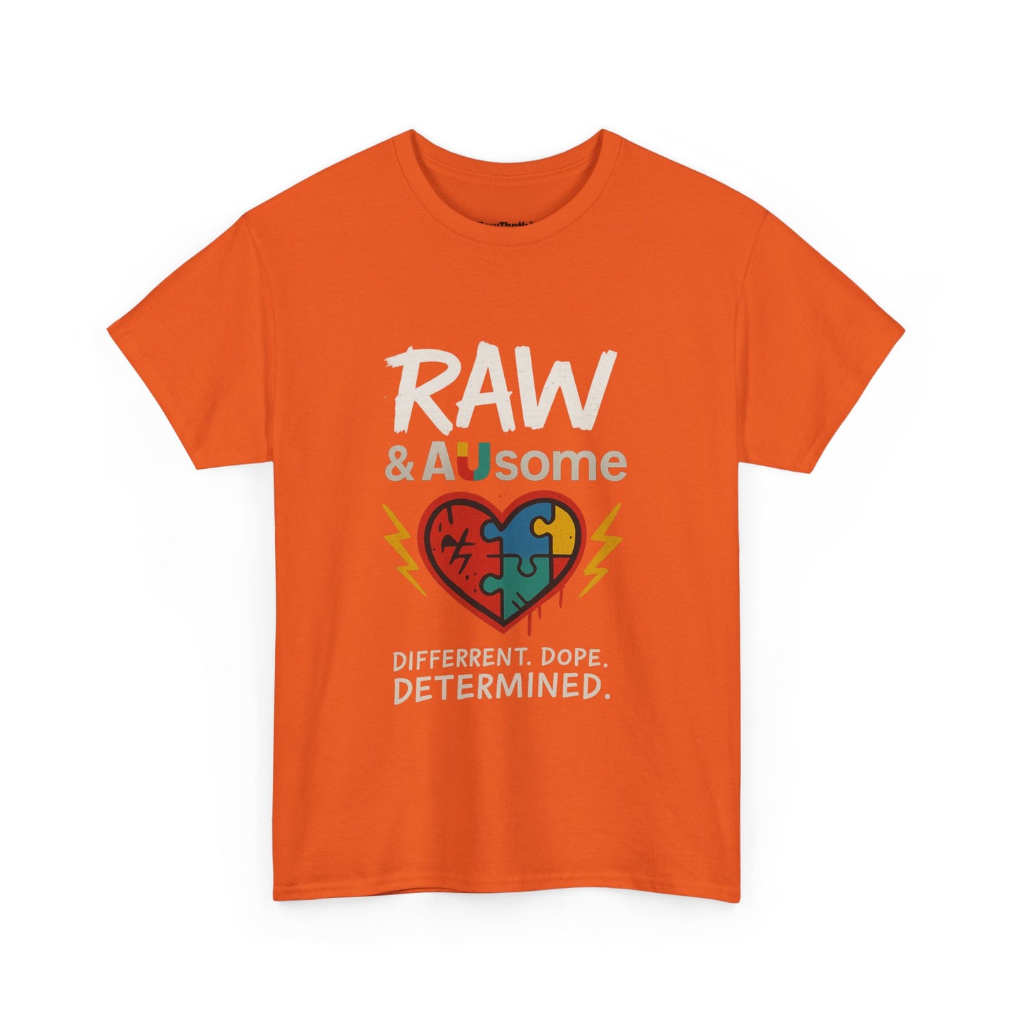 Raw and Ausome Adult Tee – Wear Awareness. Live Bold.