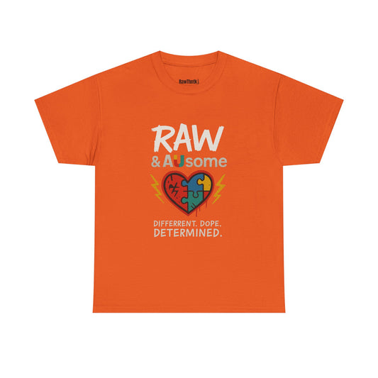 Raw and Ausome Adult Tee – Wear Awareness. Live Bold.