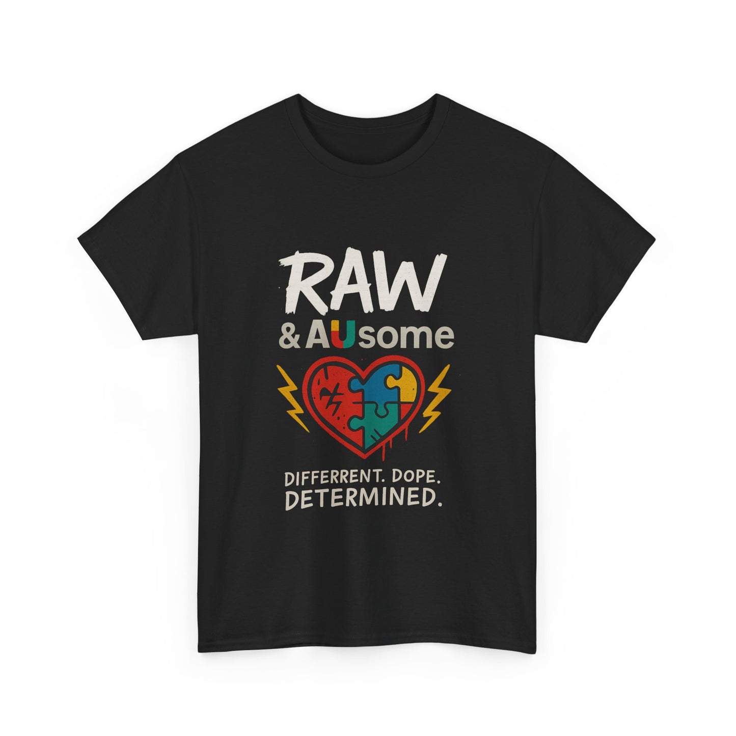 Raw and Ausome Adult Tee – Wear Awareness. Live Bold.