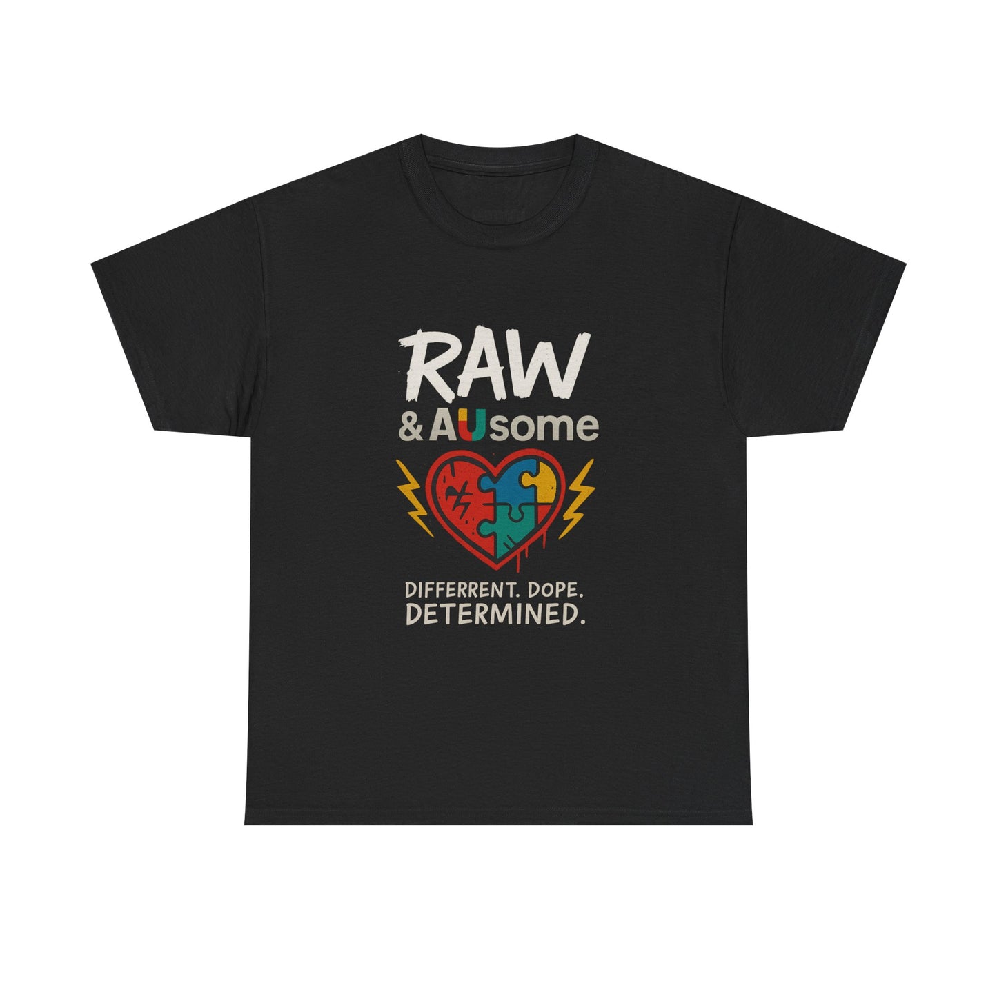 Raw and Ausome Adult Tee – Wear Awareness. Live Bold.