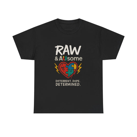 Raw and Ausome Adult Tee – Wear Awareness. Live Bold.