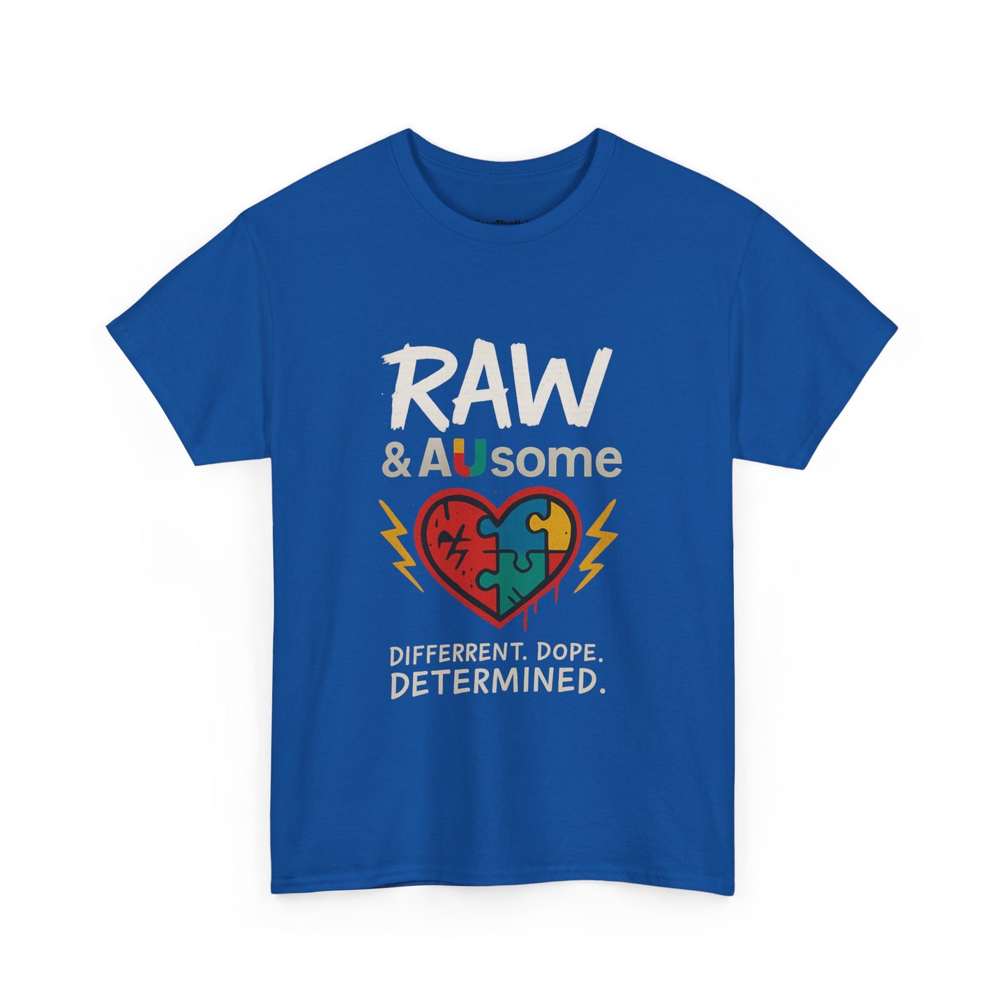 Raw and Ausome Adult Tee – Wear Awareness. Live Bold.