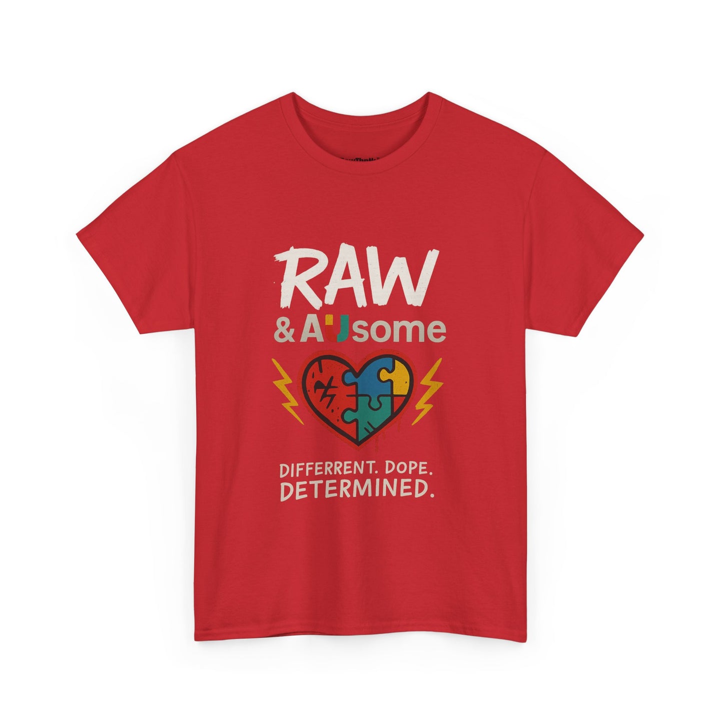 Raw and Ausome Adult Tee – Wear Awareness. Live Bold.
